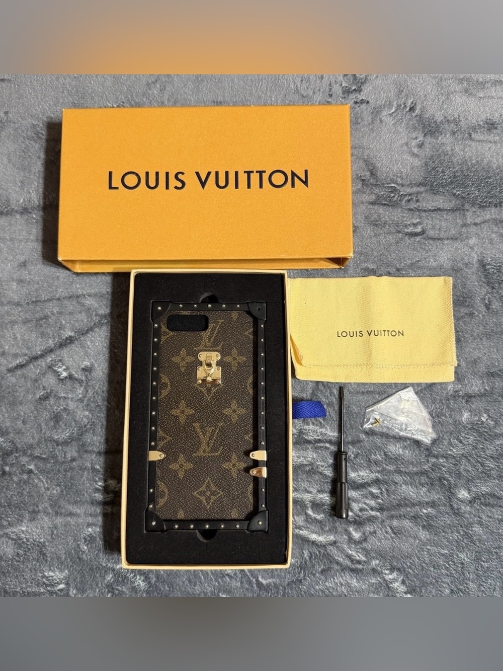 Louis Vuitton Monogram Eye Trunk iPhone 7+ Case M64479 Box Screwdriver 7 Plus